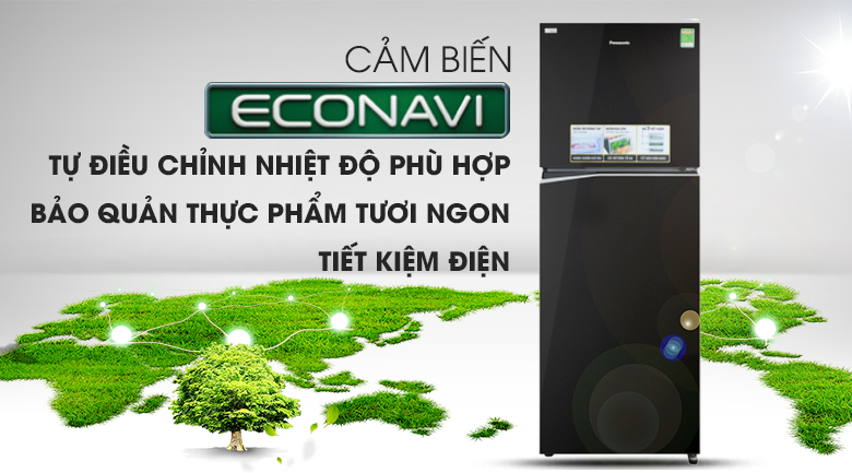 Cảm biến Econavi - Tủ lạnh Panasonic Inverter 326 lít NR-BL351GKVN Cảm biến Econavi - Tủ lạnh Panasonic Inverter 326 lít NR-BL351GKVN