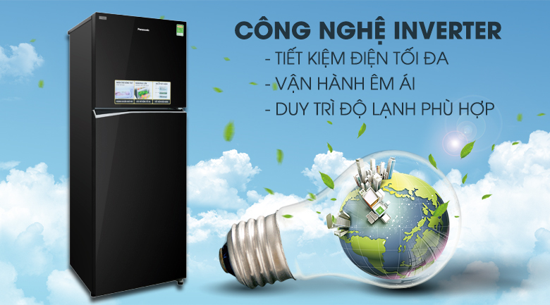 Công nghệ Inverter - Tủ lạnh Panasonic Inverter 326 lít NR-BL351GKVN Công nghệ Inverter - Tủ lạnh Panasonic Inverter 326 lít NR-BL351GKVN
