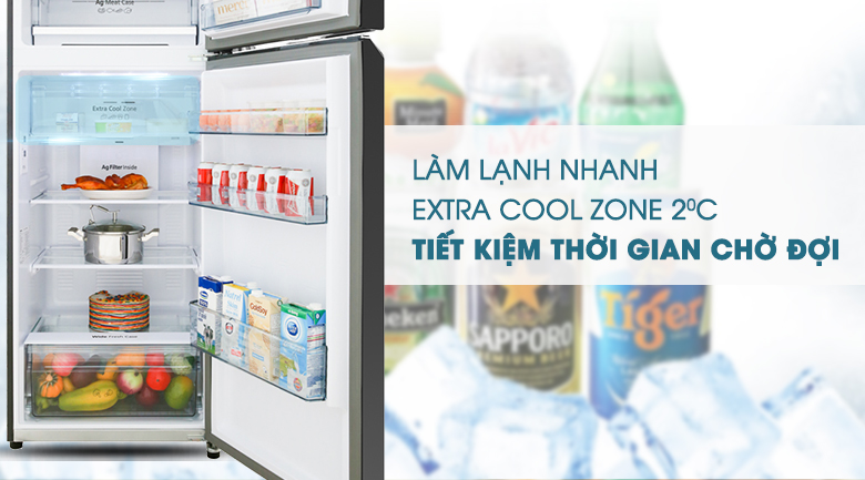 Ngăn Extra Cool Zone - Tủ lạnh Panasonic Inverter 366 lít NR-BL381GKVN Ngăn Extra Cool Zone - Tủ lạnh Panasonic Inverter 366 lít NR-BL381GKVN