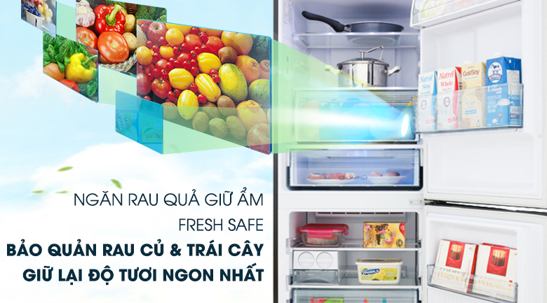 Ngăn rau quả giữ ẩm Fresh Safe - Tủ lạnh Panasonic Inverter 255 lít NR-BV280GKVN Ngăn rau quả giữ ẩm Fresh Safe - Tủ lạnh Panasonic Inverter 255 lít NR-BV280GKVN