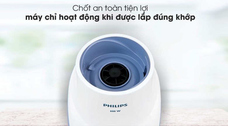 Hoạt động an toàn - Máy xay sinh tố Philips HR2116 Hoạt động an toàn - Máy xay sinh tố Philips HR2116