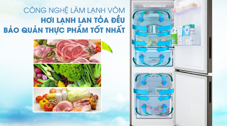Công nghệ làm lạnh dạng vòm - Tủ lạnh Samsung Inverter 276 lít RB27N4010DX/SV Công nghệ làm lạnh dạng vòm - Tủ lạnh Samsung Inverter 276 lít RB27N4010DX/SV