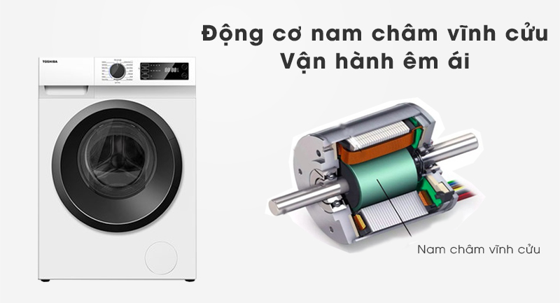 Máy giặt Toshiba Inverter 9.5 Kg TW-BK105S2V(WS)-Vận hành siêu êm với động cơ nam châm vĩnh cửu truyền động dây Curoa Máy giặt Toshiba Inverter 9.5 Kg TW-BK105S2V(WS)-Vận hành siêu êm với động cơ nam châm vĩnh cửu truyền động dây Curoa