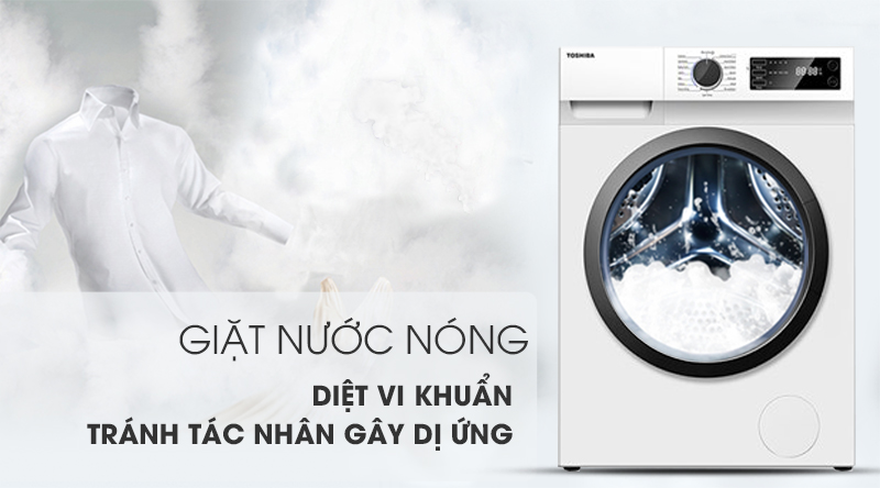 Máy giặt Toshiba Inverter 9.5 Kg TW-BK105S2V(WS) -Diệt khuẩn, tránh tác nhân gây dị ứng bởi công nghệ nước nóng Máy giặt Toshiba Inverter 9.5 Kg TW-BK105S2V(WS) -Diệt khuẩn, tránh tác nhân gây dị ứng bởi công nghệ nước nóng