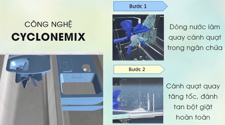Máy giặt sấy Toshiba Inverter 11 Kg TWD-BJ120M4V(SK)-Hoà tan bột giặt nhanh chóng với công nghệ CycloneMix Máy giặt sấy Toshiba Inverter 11 Kg TWD-BJ120M4V(SK)-Hoà tan bột giặt nhanh chóng với công nghệ CycloneMix