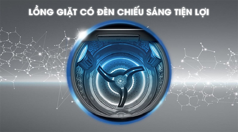 Máy giặt sấy Toshiba Inverter 11 Kg TWD-BJ120M4V(SK)-Dễ quan sát nhờ trang bị đèn chiếu sáng lồng giặt Máy giặt sấy Toshiba Inverter 11 Kg TWD-BJ120M4V(SK)-Dễ quan sát nhờ trang bị đèn chiếu sáng lồng giặt