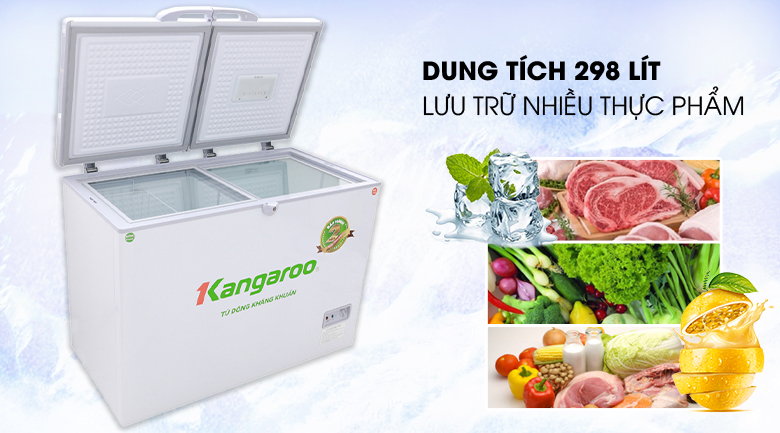 Dung lượng 298 lít - Tủ đông Kangaroo KG298C2 Dung lượng 298 lít - Tủ đông Kangaroo KG298C2