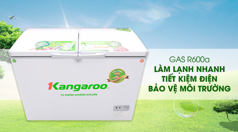 Gas R600a - Tủ đông Kangaroo KG298C2 Gas R600a - Tủ đông Kangaroo KG298C2