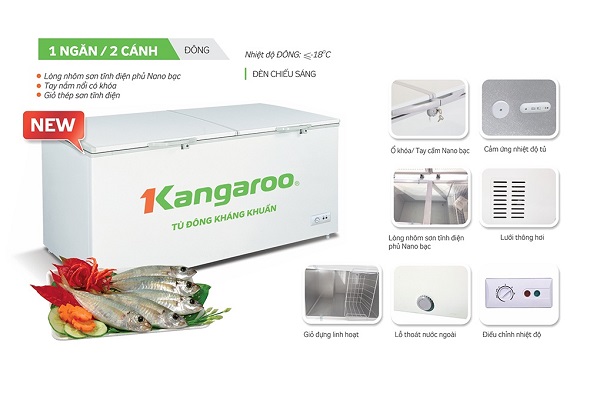 Tủ đông kháng khuẩn Kangaroo KG1009C1 Tủ đông kháng khuẩn Kangaroo KG1009C1