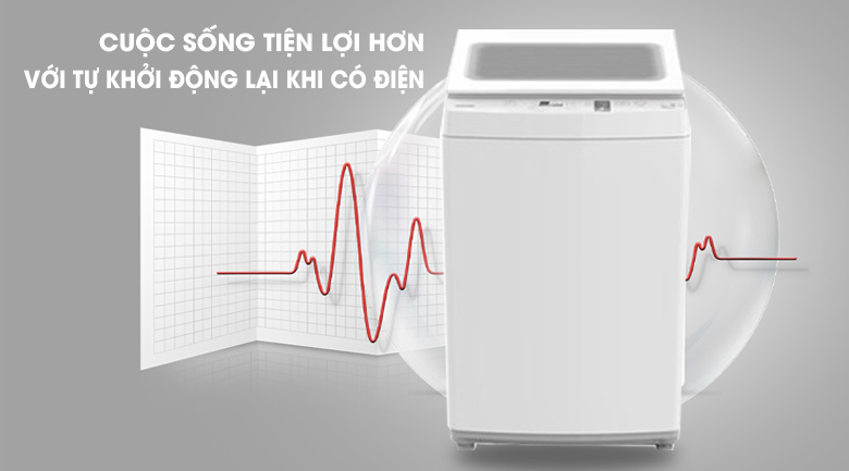 Tự khởi động lại - Máy giặt Toshiba 7 kg AW-K800AV(WW) Tự khởi động lại - Máy giặt Toshiba 7 kg AW-K800AV(WW)