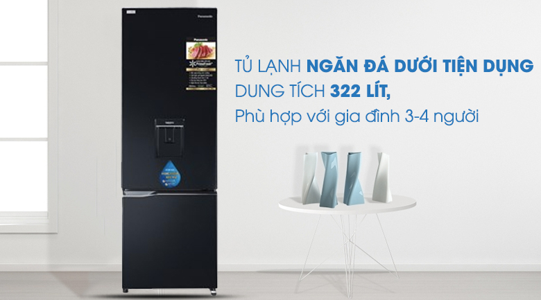 Thiết kế Tủ lạnh Panasonic Inverter 322 lít NR-BC360WKVN  Thiết kế Tủ lạnh Panasonic Inverter 322 lít NR-BC360WKVN