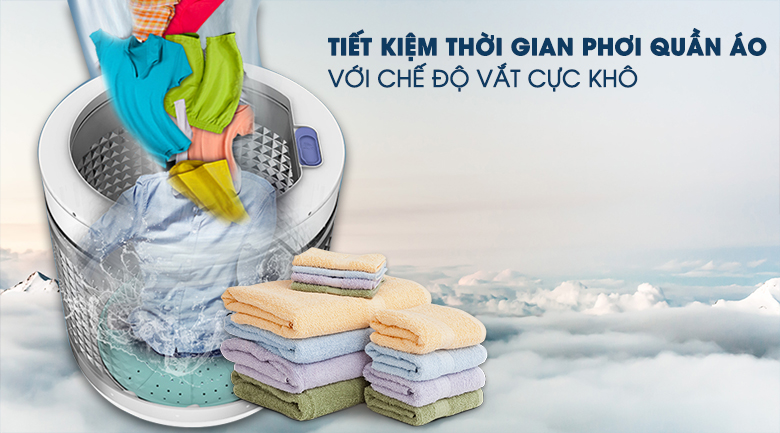 Vắt cực khô- máy giặt Toshiba 9 kg AW-K1005FV Vắt cực khô- máy giặt Toshiba 9 kg AW-K1005FV