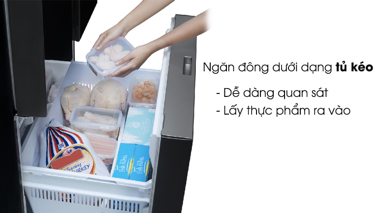 Ngăn đông kéo - Tủ lạnh Panasonic Inverter 491 lít NR-CY558GKVN Ngăn đông kéo - Tủ lạnh Panasonic Inverter 491 lít NR-CY558GKVN
