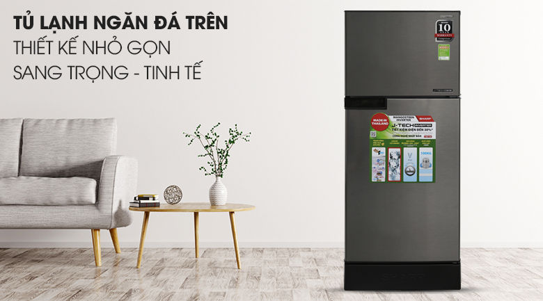 Tủ lạnh Sharp Inverter 165 lít SJ-X176E-SL Tủ lạnh Sharp Inverter 165 lít SJ-X176E-SL