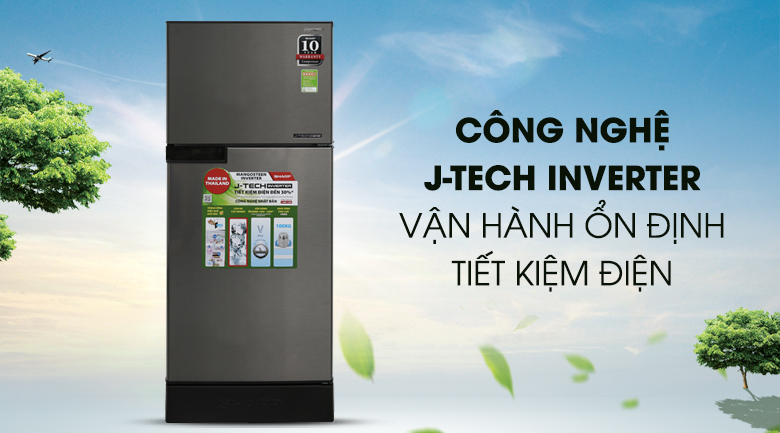 J-Tech Inverter - Tủ lạnh Sharp Inverter 165 lít SJ-X176E-SL J-Tech Inverter - Tủ lạnh Sharp Inverter 165 lít SJ-X176E-SL