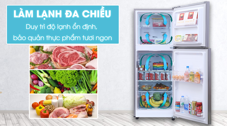 Làm lạnh hiệu quả với luồng khí lạnh đa chiều Làm lạnh hiệu quả với luồng khí lạnh đa chiều