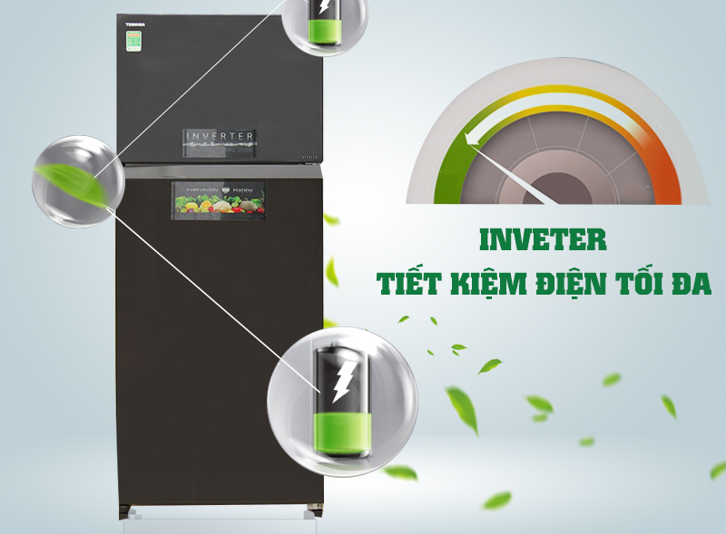 Nhờ công nghệ Inverter, tủ lạnh Toshiba GR-HG55VDZ XK giúp cho gia đình bạn tiết kiệm được chi phí tiền bạc không hề nhỏ  Nhờ công nghệ Inverter, tủ lạnh Toshiba GR-HG55VDZ XK giúp cho gia đình bạn tiết kiệm được chi phí tiền bạc không hề nhỏ