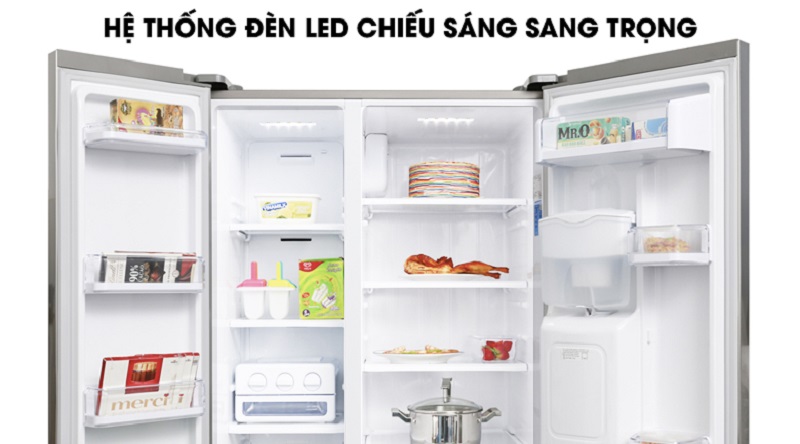 Hệ thống đèn chiếu sáng tốt, giúp bạn dễ dàng quan sát khi sử dụng - Tủ lạnh Samsung Inverter 538 lít RS52N3303SL/SV Hệ thống đèn chiếu sáng tốt, giúp bạn dễ dàng quan sát khi sử dụng - Tủ lạnh Samsung Inverter 538 lít RS52N3303SL/SV