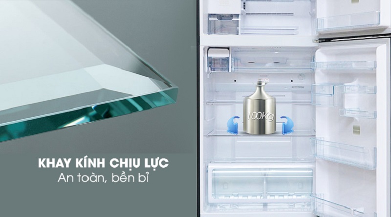 Khay kính chịu lực bền bỉ - Tủ lạnh Toshiba Inverter 546 lít GR-WG58VDAZ Khay kính chịu lực bền bỉ - Tủ lạnh Toshiba Inverter 546 lít GR-WG58VDAZ
