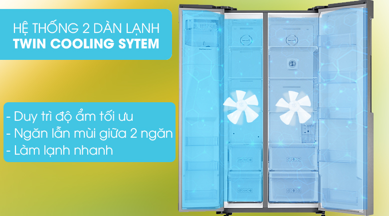 Twin Cooling Plus - Tủ lạnh Samsung Inverter 575 lít RS58K6417SL/SV Twin Cooling Plus - Tủ lạnh Samsung Inverter 575 lít RS58K6417SL/SV