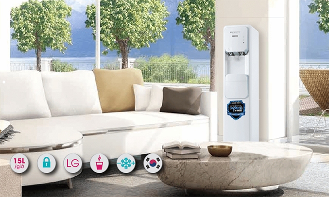 Máy lọc nước nóng lạnh Korihome WPK-916 thiết kế phối màu sang trọng