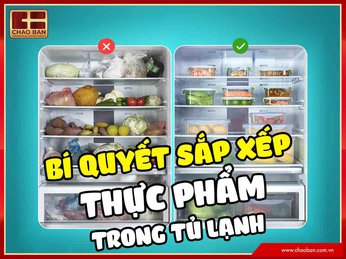 Bí quyết sắp xếp thực phẩm trong tủ lạnh 
