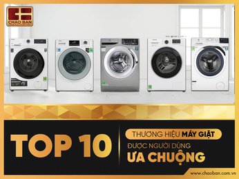 Top 10 thương hiệu máy giặt được người dùng ưa chuộng