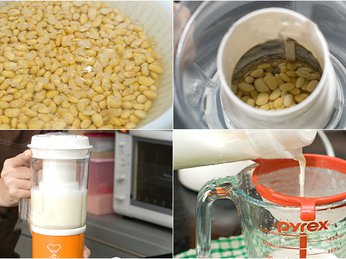 Hướng dẫn làm sữa đậu nành bằng máy xay sinh tố