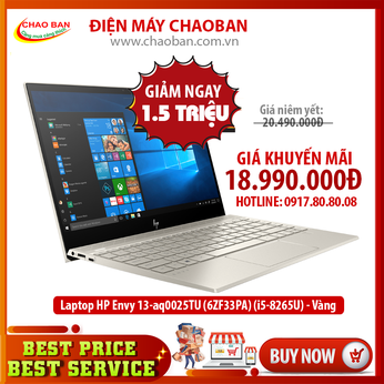 Laptop HP Envy 13-aq0025TU 6ZF33PA Core i5-8265U/ Win10 (13.3 FHD IPS)