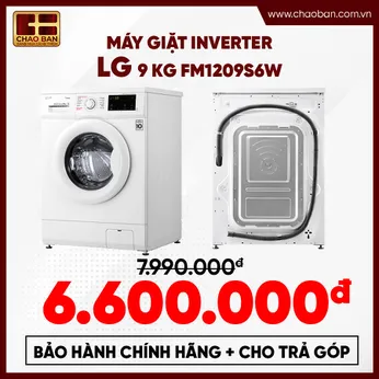 Máy giặt LG Inverter 9 kg FM1209S6W