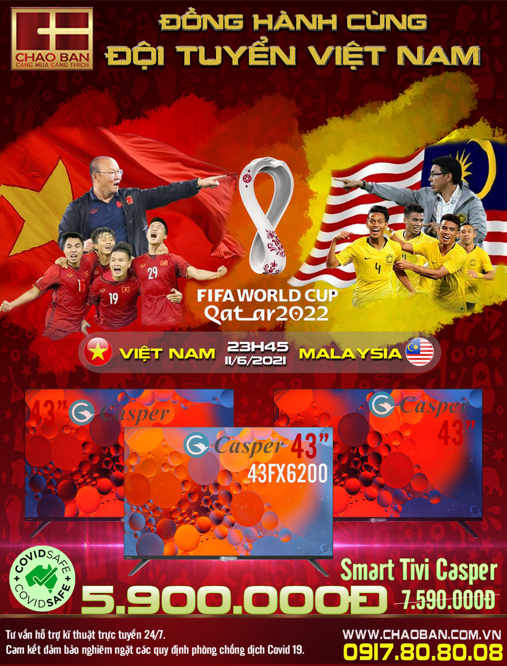TIVI CASPER 43INCH 43FX6200 -  ĐỒNG HÀNH CÙNG ĐỘI TUYỂN VIỆT NAM