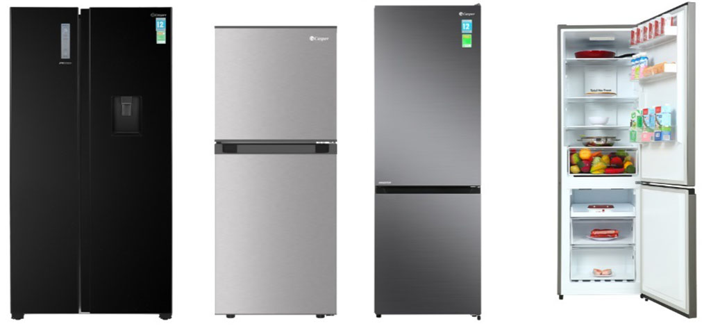 Tủ lạnh Casper với nhiều chức năng và kích thước