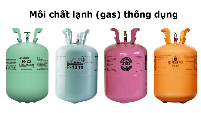 Các loại gas thường dùng cho tủ đông