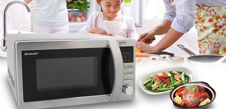 Cách sử dụng lò vi sóng Sharp R-G620 VN(ST) 20 lít