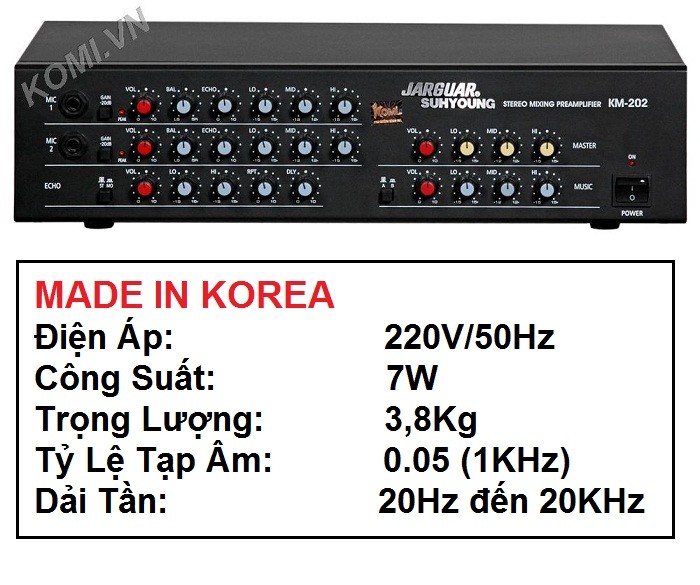 MIXER JARGUAR KM 202 KOMI CHÍNH HÃNG