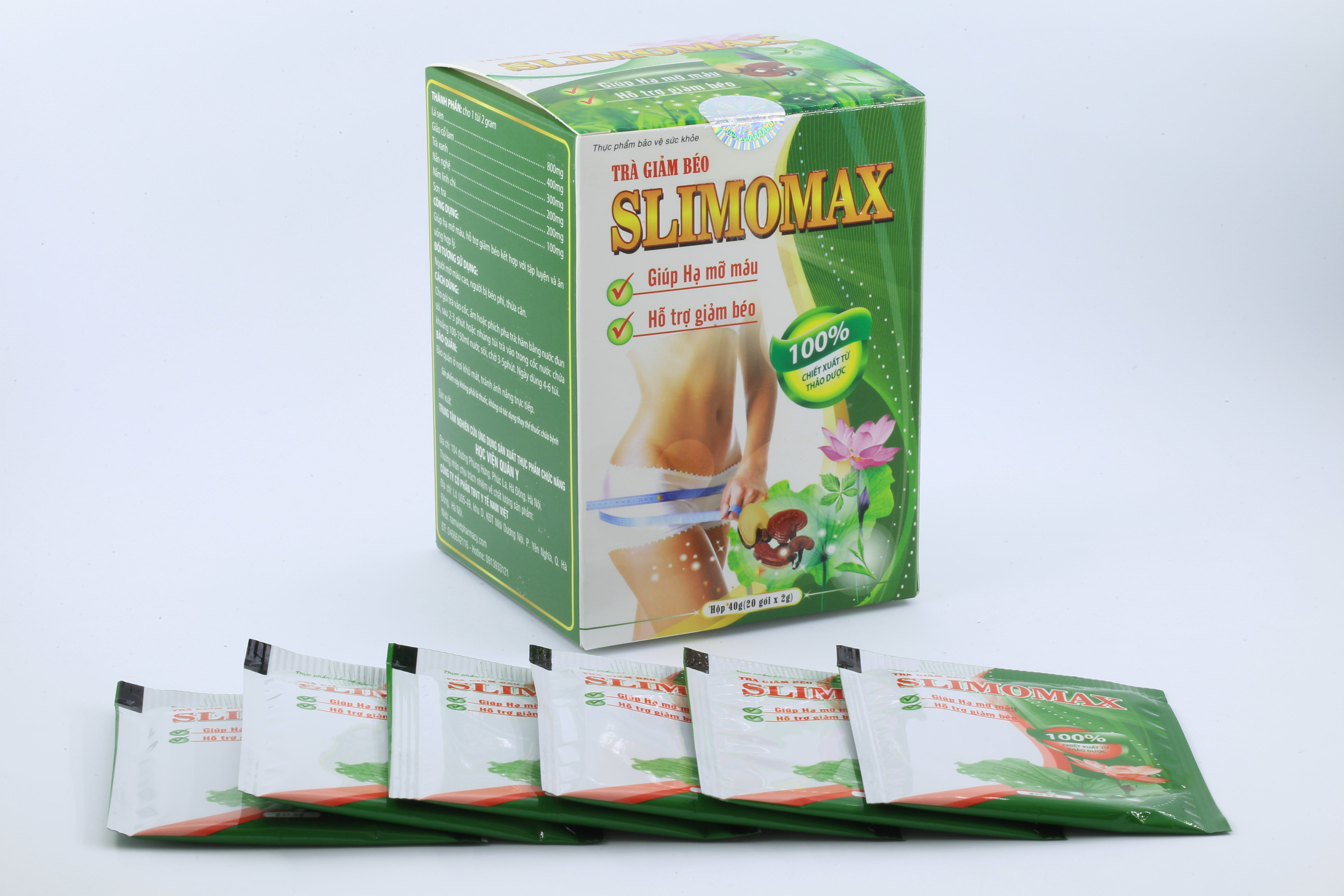 Trà giảm béo SLIMOMAX Học viện Quân Y (Hộp 20 gói)