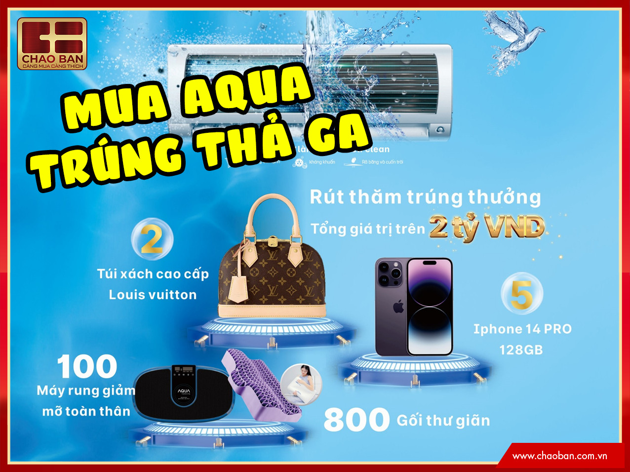[Chương Trình Khuyến Mãi] Mua Aqua trúng thả ga