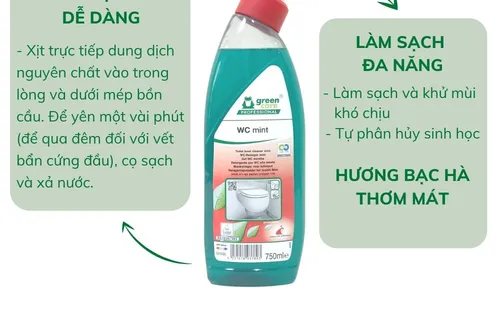 Tẩy bồn cầu hương bạc hà tự phân hủy sinh học WC mint