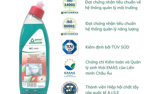 Tẩy bồn cầu hương bạc hà tự phân hủy sinh học WC mint