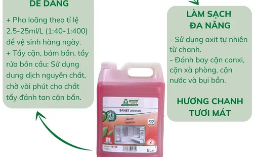 Chất làm sạch nhà vệ sinh tự phân hủy sinh học SANET zitrotan