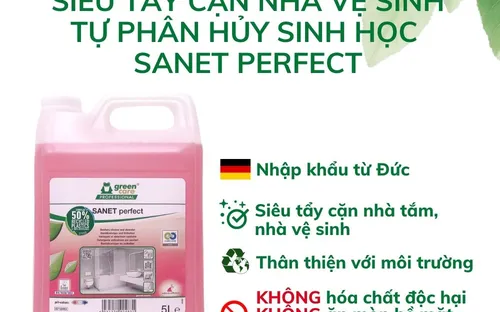 Siêu tẩy cặn nhà vệ sinh  tự phân hủy sinh học SANET perfect
