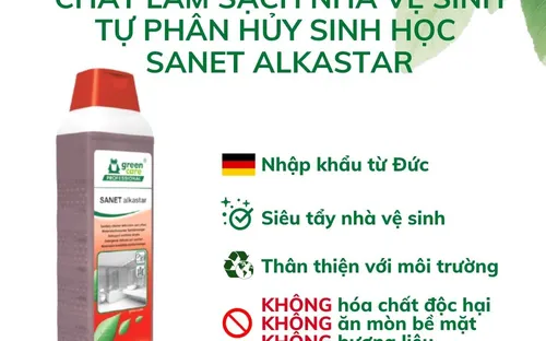 Chất làm sạch nhà vệ sinh tự phân hủy sinh học SANET alkastar