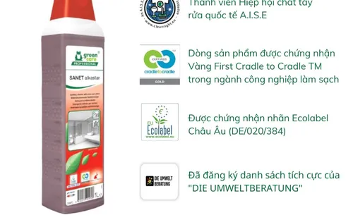 Chất làm sạch nhà vệ sinh tự phân hủy sinh học SANET alkastar