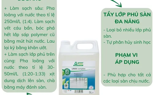 Siêu tẩy lớp phủ sàn tự phân hủy sinh học LINAX complete