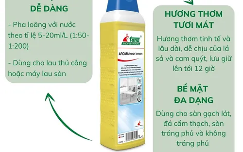 Nước lau sàn hương chanh AROMA fresh lemon 1L