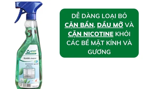 Nước lau gương kính siêu sạch tự phân hủy sinh học GLASS cleaner 750ml