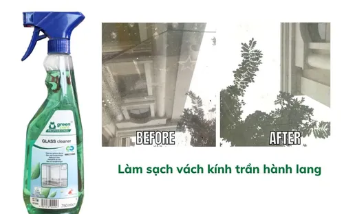 Nước lau gương kính siêu sạch tự phân hủy sinh học GLASS cleaner 750ml
