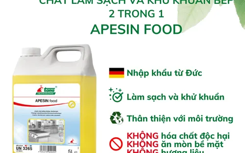 Chất làm sạch và khử khuẩn bếp 2 trong 1 APESIN food 5L