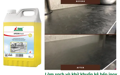 Chất làm sạch và khử khuẩn bếp 2 trong 1 APESIN food 5L