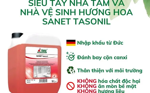 Siêu tẩy nhà tắm và nhà vệ sinh hương hoa SANET tasonil 10L
